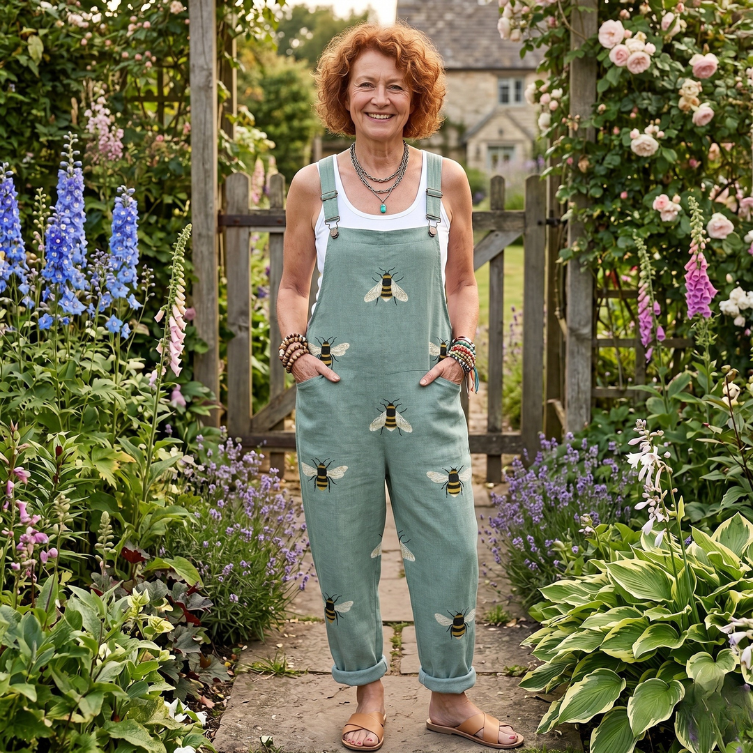 Comfortable Printed Overalls