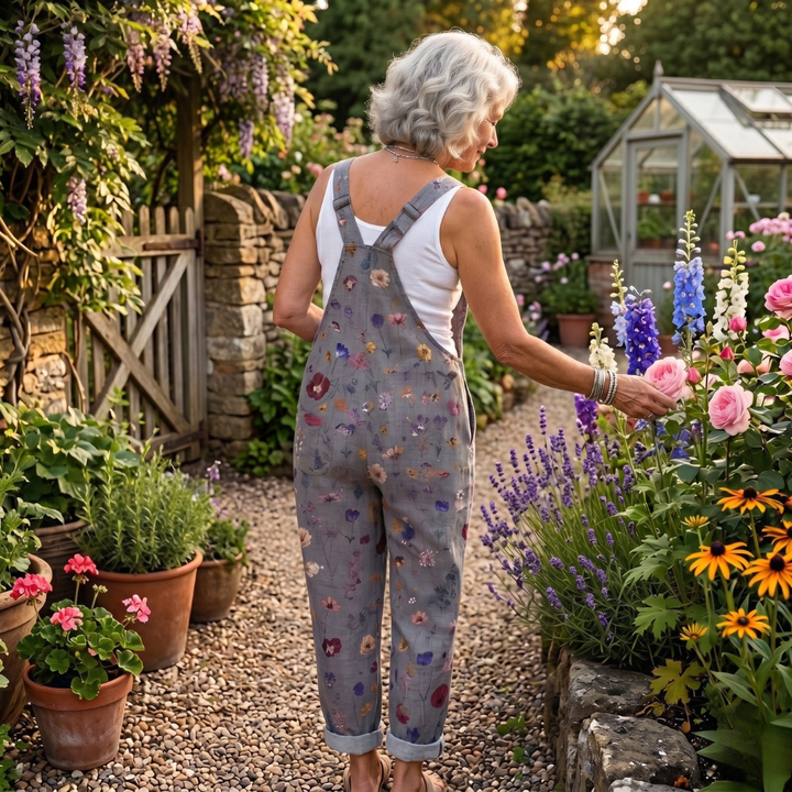 Comfortable Printed Overall