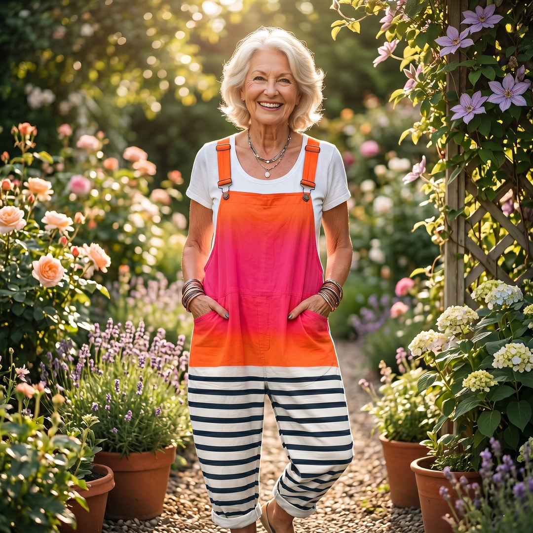 Comfortable Printed Overalls