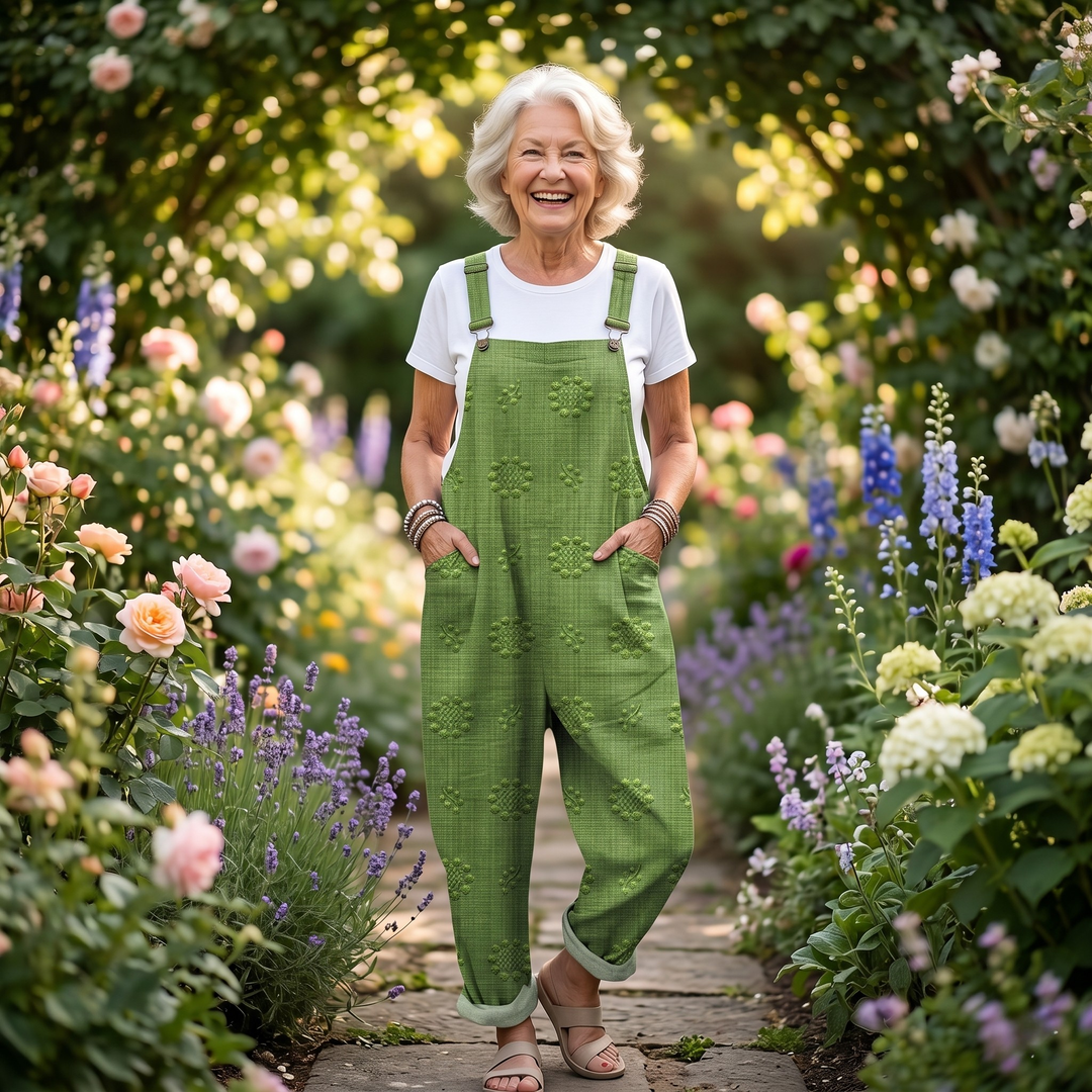 Comfortable Printed Overalls
