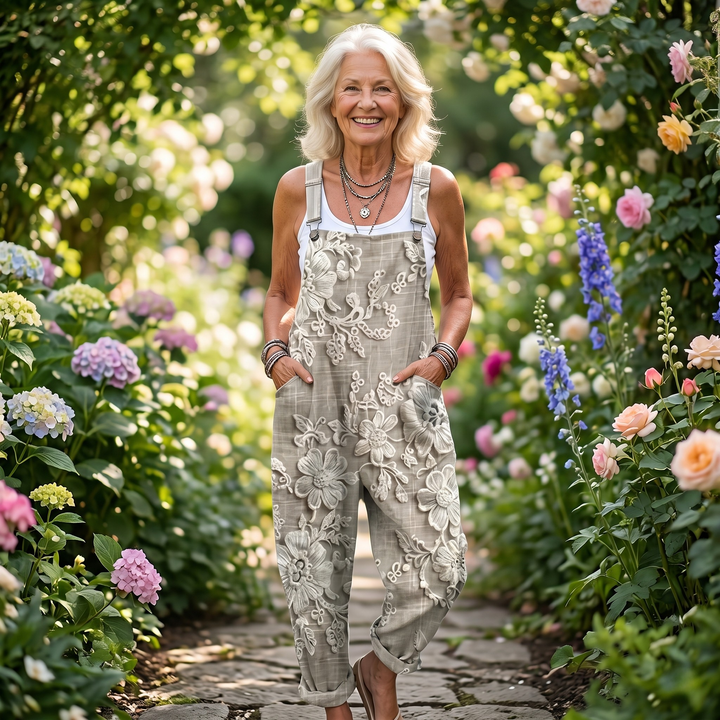 Comfortable Printed Overalls