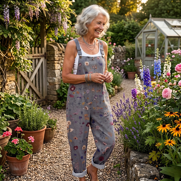 Comfortable Printed Overall
