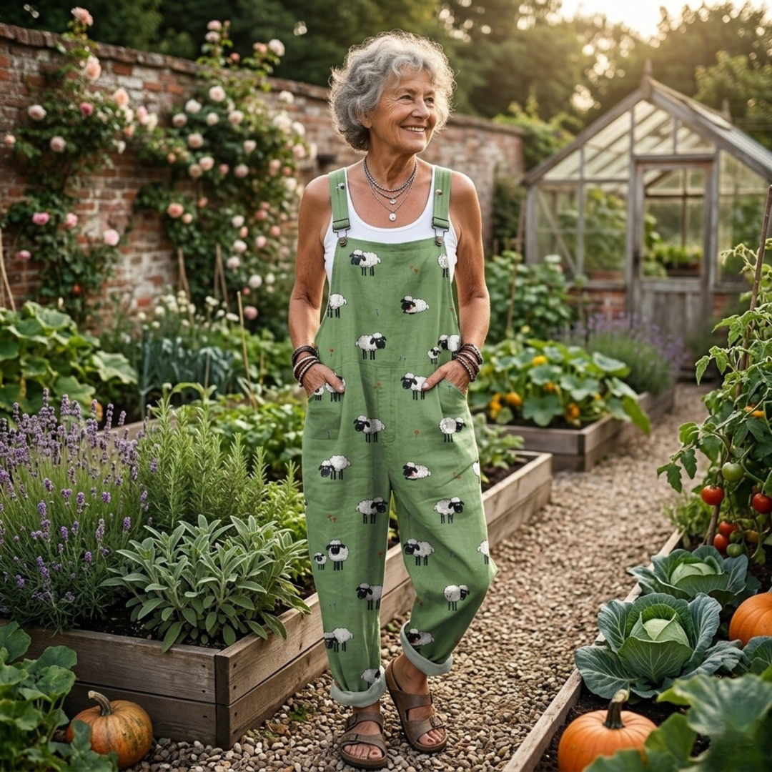 Comfortable Printed Overalls