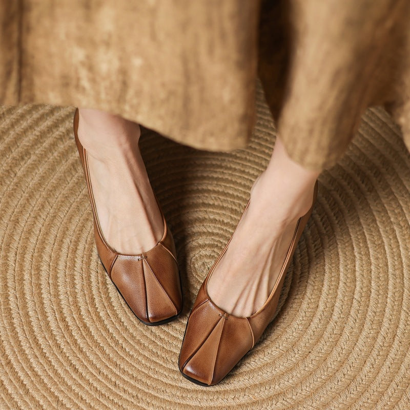 Marisol Leather Pumps with Square Toe Shape