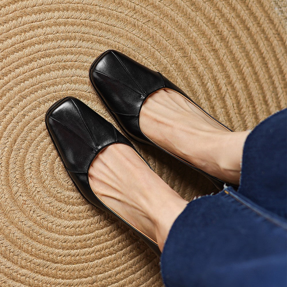 Marisol Leather Pumps with Square Toe Shape