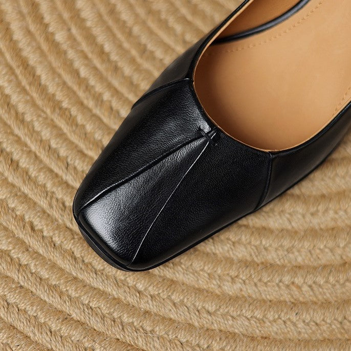 Marisol Leather Pumps with Square Toe Shape
