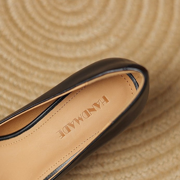 Marisol Leather Pumps with Square Toe Shape