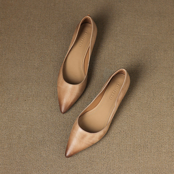 Arla Genuine Leather Ballet Flats