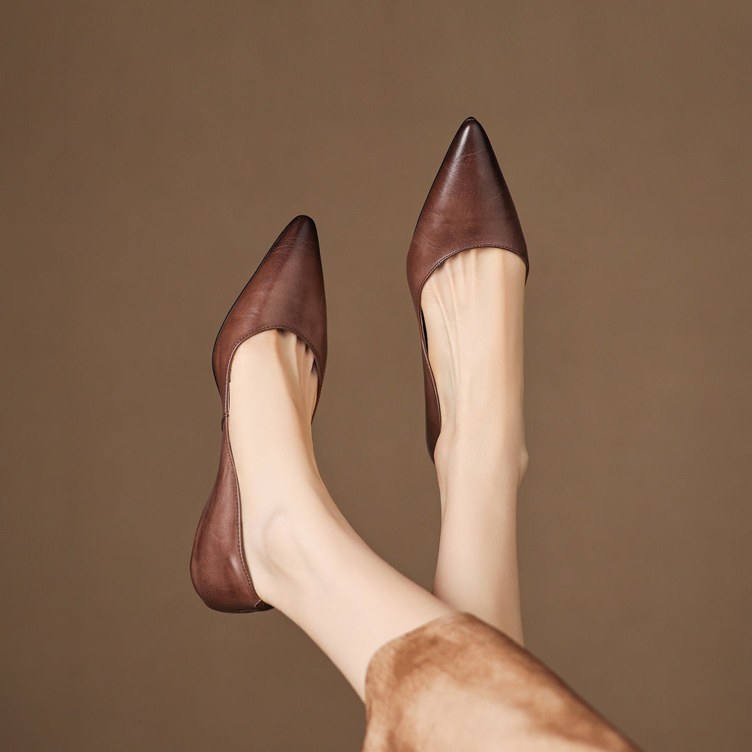 Arla Genuine Leather Ballet Flats