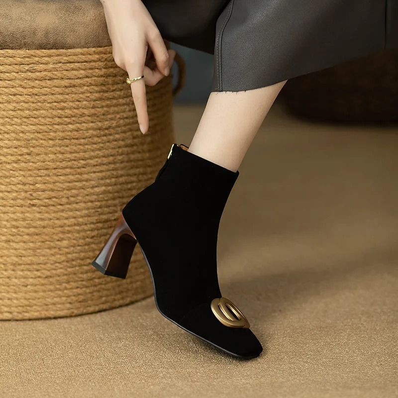 Opium Velvet Ankle Boots
